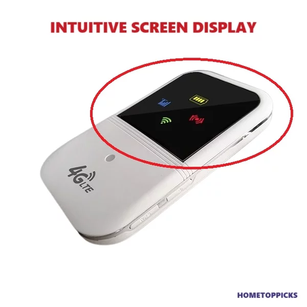 intuitive screen display of a pocket wifi